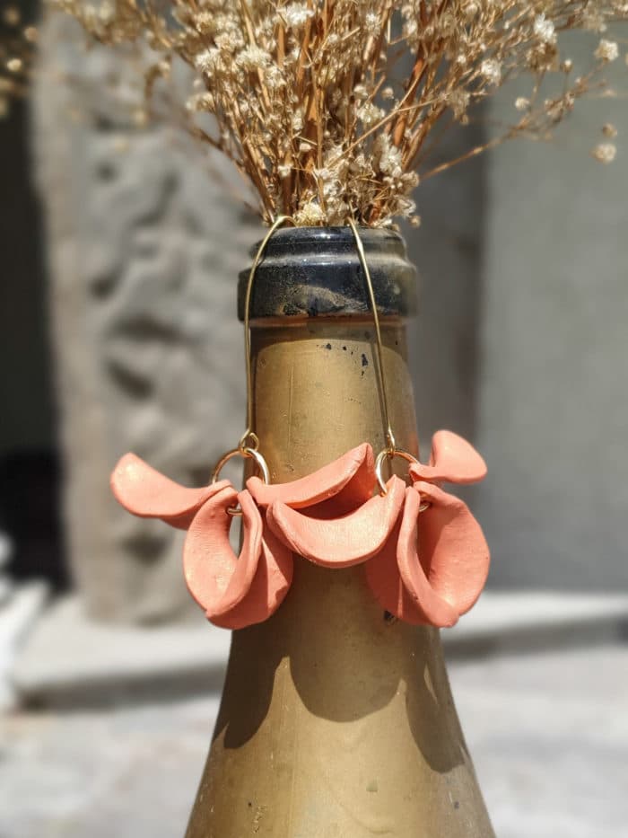 Coral Primarosa Earrings by Mandarina by Dre | Inspire Me Latin America