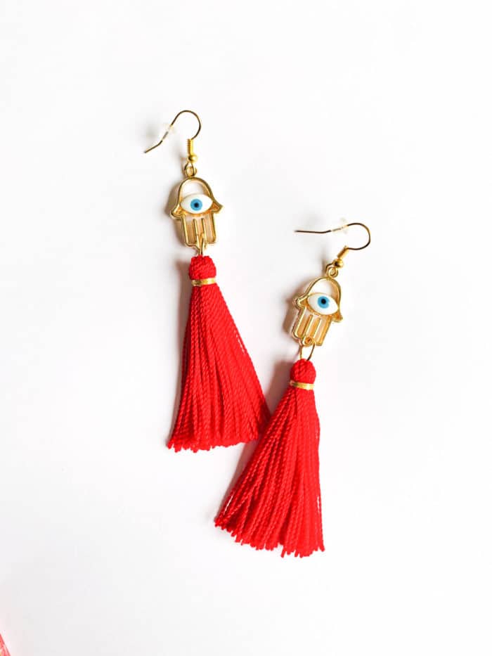Hamsa Tassel Earrings by Mereketé | Inspire Me Latin America