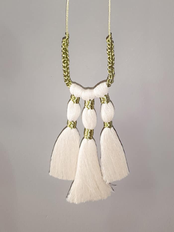 Triple Tassel Macrame Necklace by Amun Handmade Designs | Inspire Me Latin America
