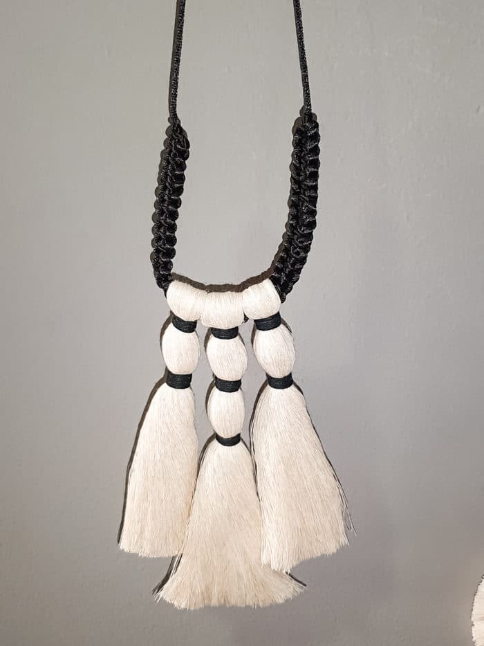 Triple Tassel Macrame Necklace by Amun Handmade Designs | Inspire Me Latin America