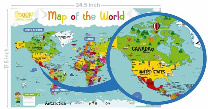 Map of the World by Oook! Learning Supplies | Inspire Me Latin America