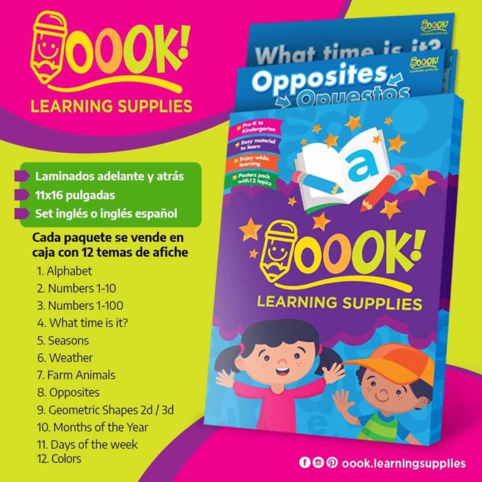 Learning Posters from Oook! Learning Supplies | Inspire Me Latin America