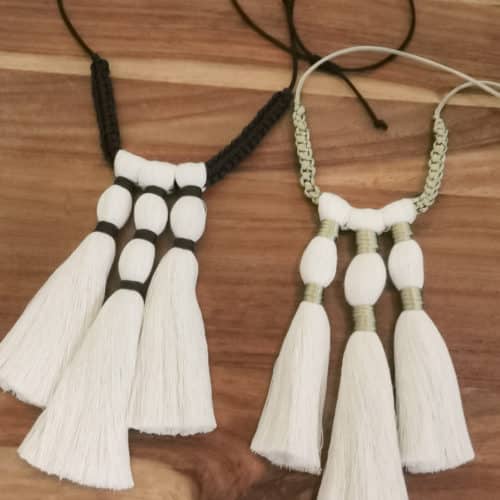 Triple Tassel Macrame Necklace by Amun Handmade Designs | Inspire Me Latin America