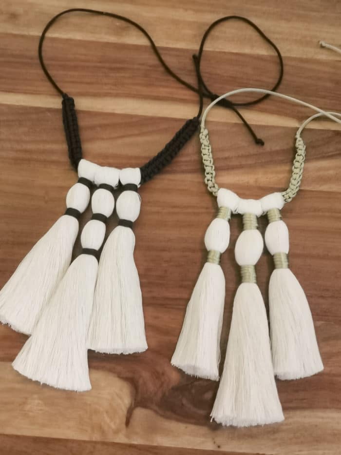 Triple Tassel Macrame Necklace by Amun Handmade Designs | Inspire Me Latin America