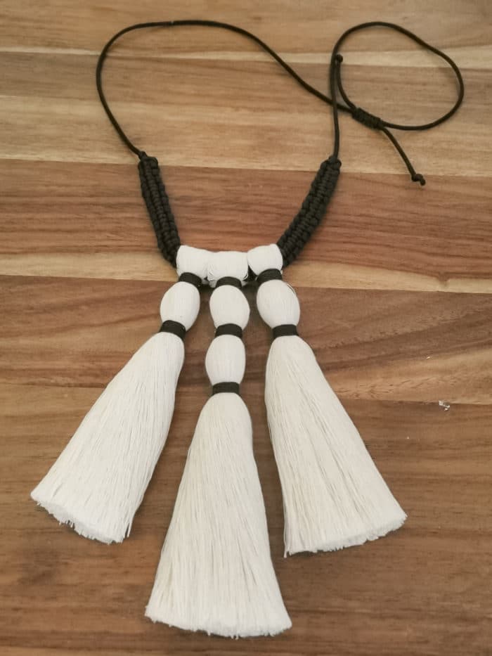 Triple Tassel Macrame Necklace by Amun Handmade Designs | Inspire Me Latin America