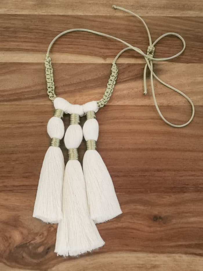 Triple Tassel Macrame Necklace by Amun Handmade Designs | Inspire Me Latin America