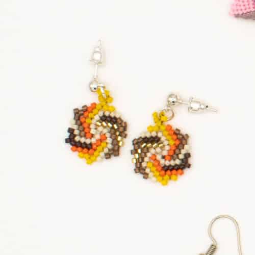 Spiral Miyuki Earrings from Korotos | Inspire Me Latin America