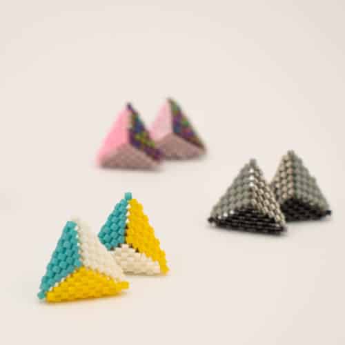 Triangle Miyuki Studs from Korotos | Inspire Me Latin America