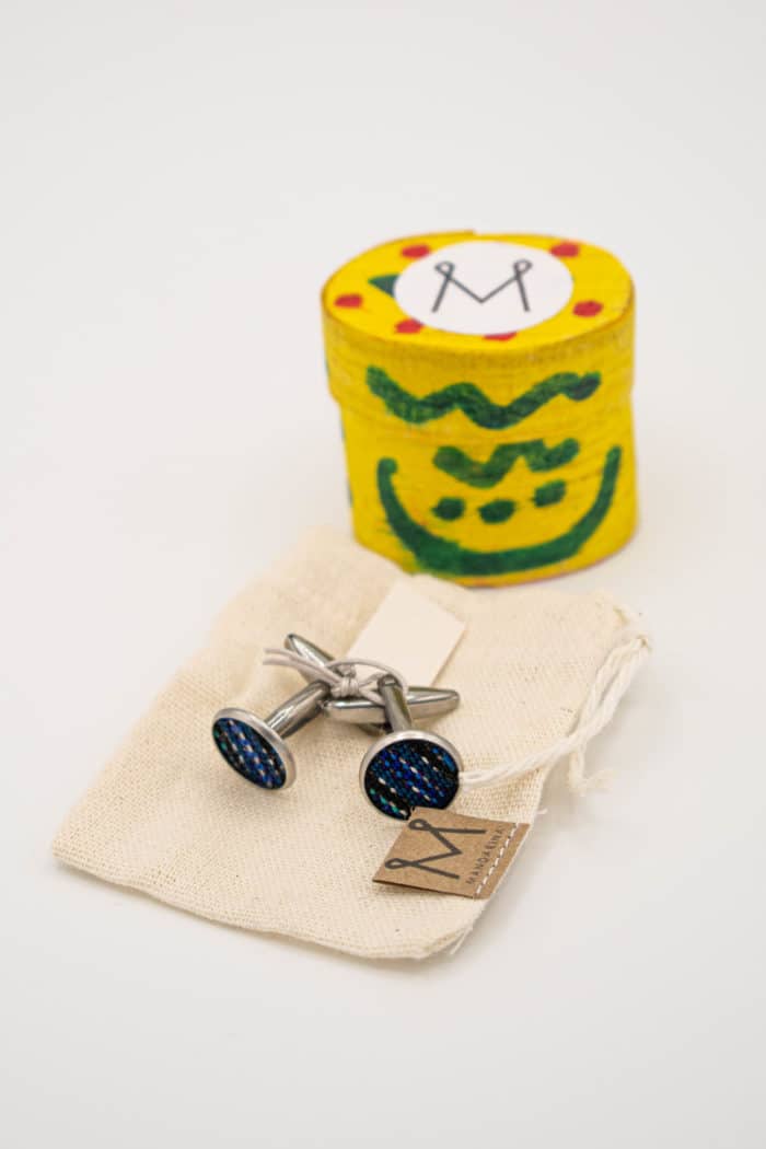 Huipilito Cufflinks from Mandarina by Dre | Inspire Me Latin America