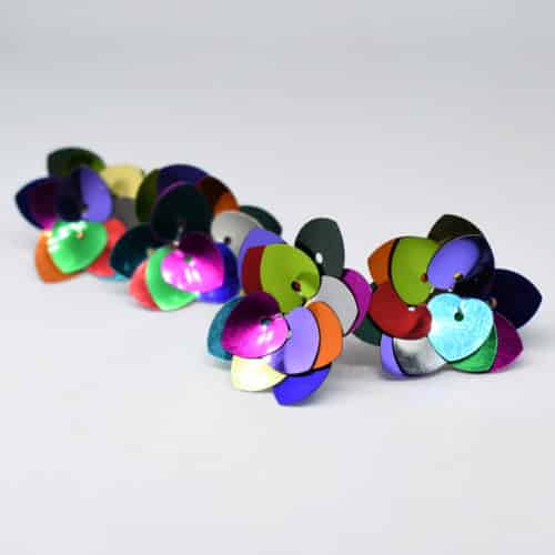 Flor de Lentejuelas Studs by Mereketé | Inspire Me Latin America