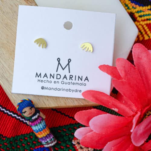 Matisse Mini Brass Studs by Mandarina by Dre | Inspire Me Latin America