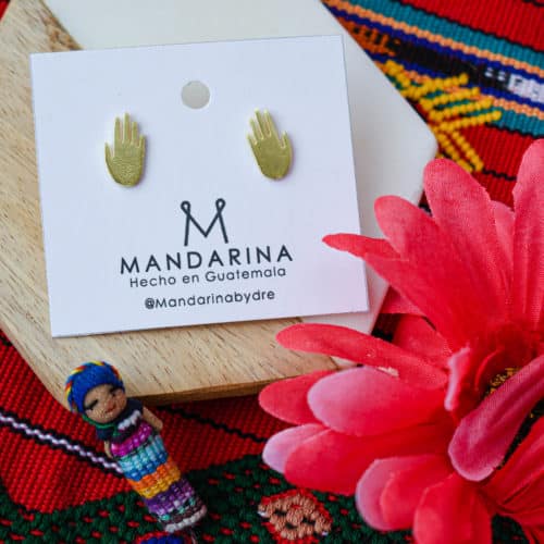 Hamsa Mediana Studs by Mandarina by Dre | Inspire Me Latin America