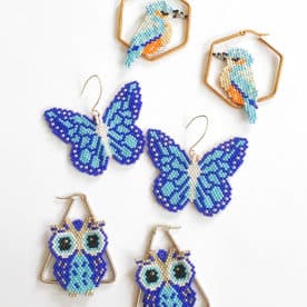 Owl Miyuki Earrings - Image 2