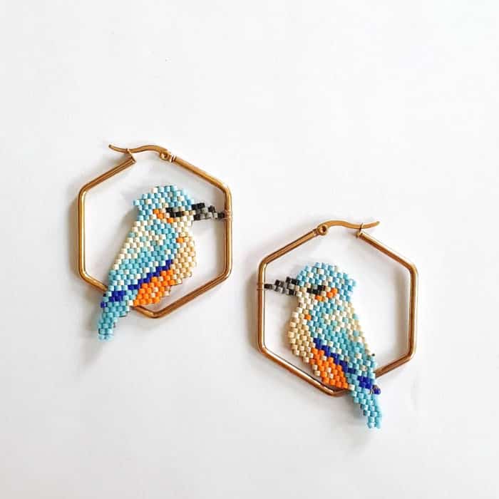 Miyuki Bird Earrings by Korotos | Inspire Me Latin America