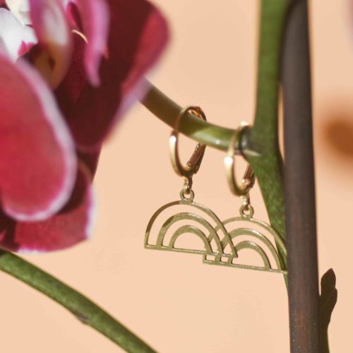 Arcoíris Brass Earrings by Mandarina by Dre | Inspire Me Latin America
